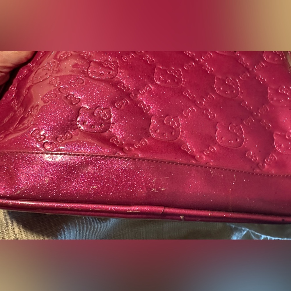 Loungefly Sanrio Hello Kitty Patent Leather Embossed Dome Tote Hand bag - Picture 5 of 16